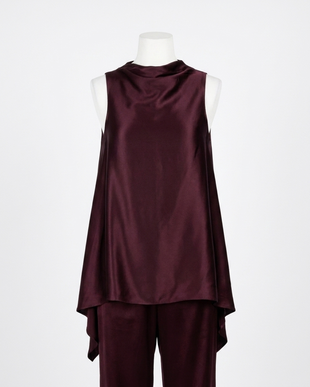 NEW LINE AND DOT petrea sleeveless top in aubergine
